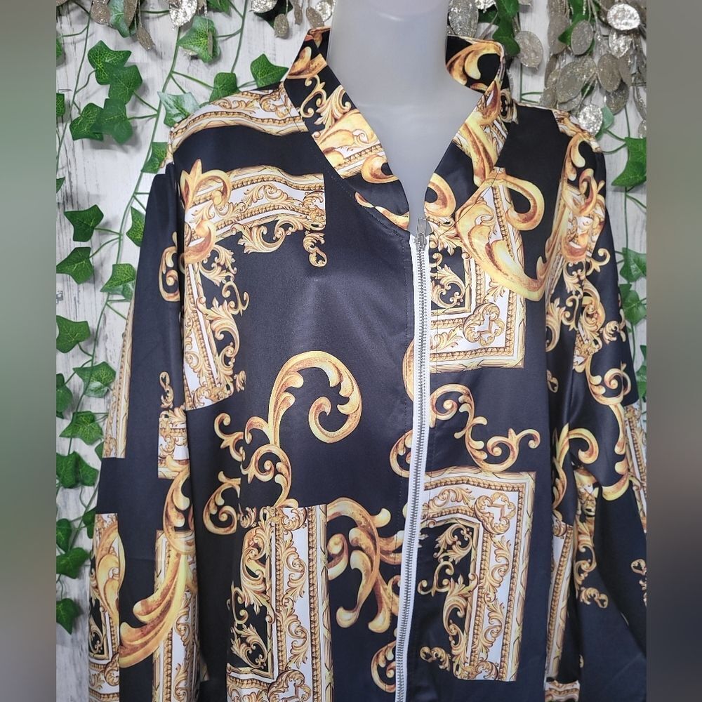 NWOT Baroque Patterned Jacket - Picture 5 of 10